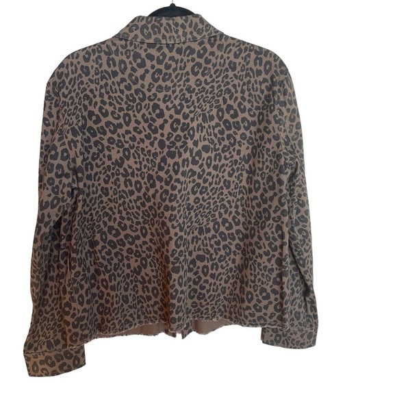 Sanctuary Animal Print Jacket Cheetah Collared Long Sleeve Button Up Pockets M - Picture 3 of 12
